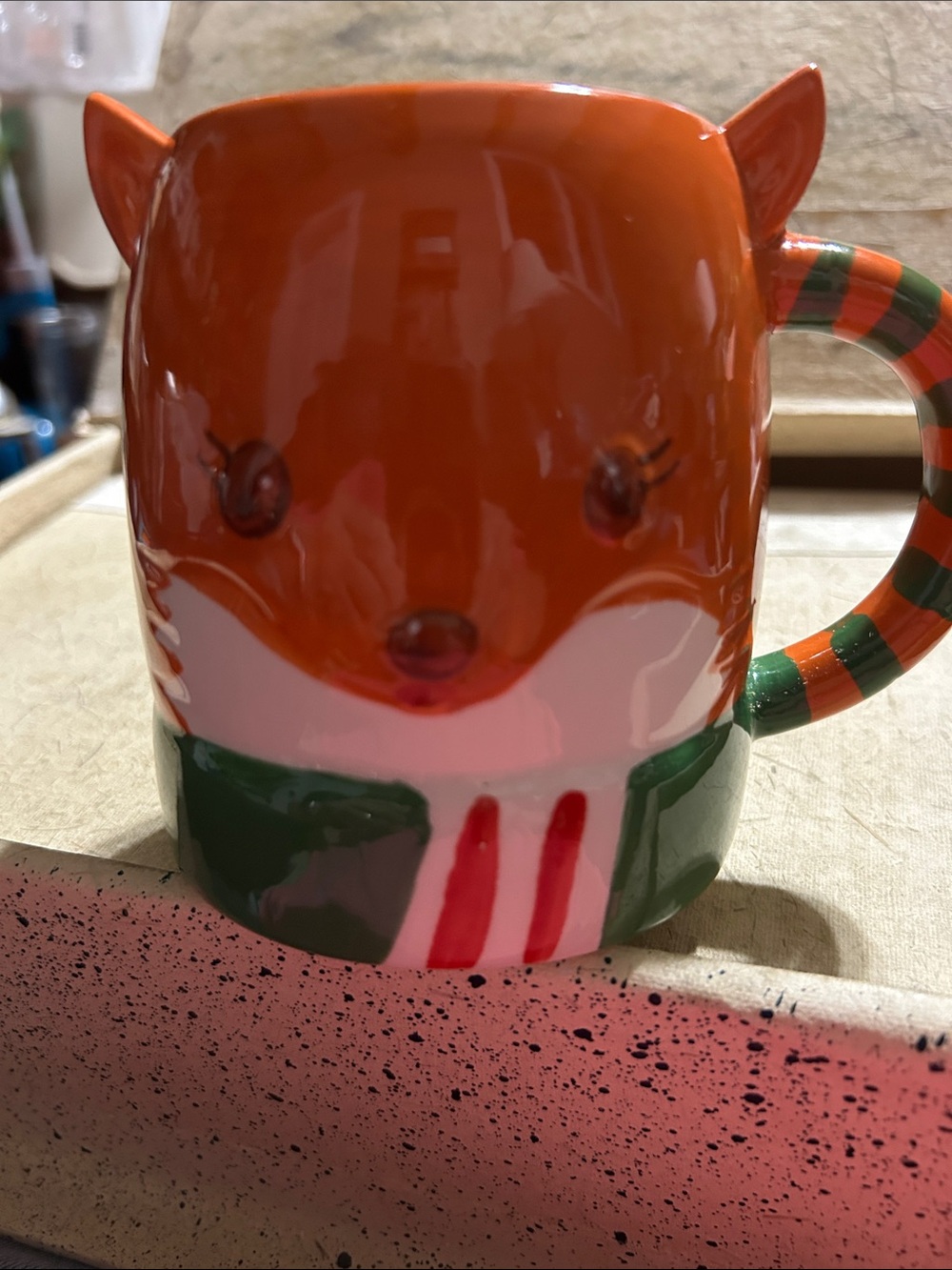 Fox Ceramic Mug - Orange Fox Design by